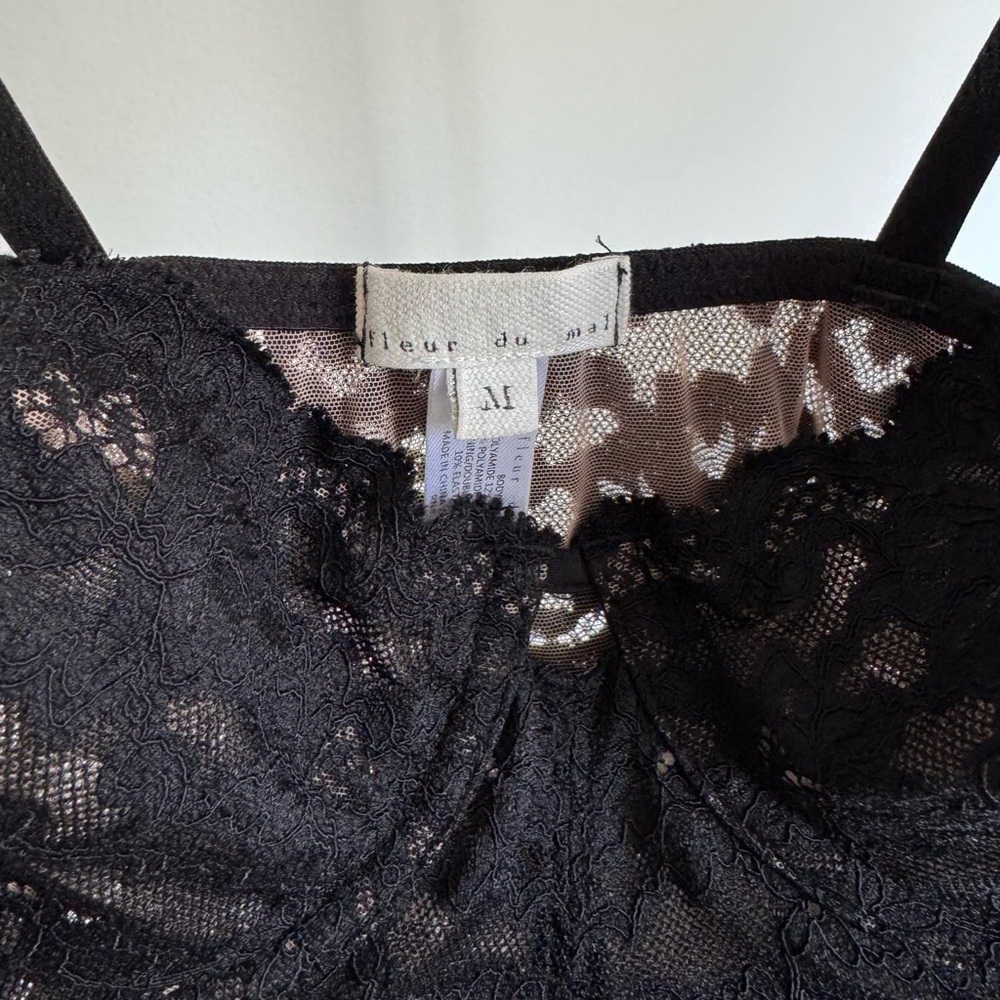 Fleur du Mal Black Lace Bralette